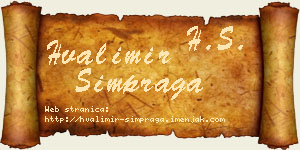 Hvalimir Šimpraga vizit kartica